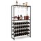 Freestanding Wine Bakers Rack With 4-tier Wine Storage and 4 Rows of Stemware Racks